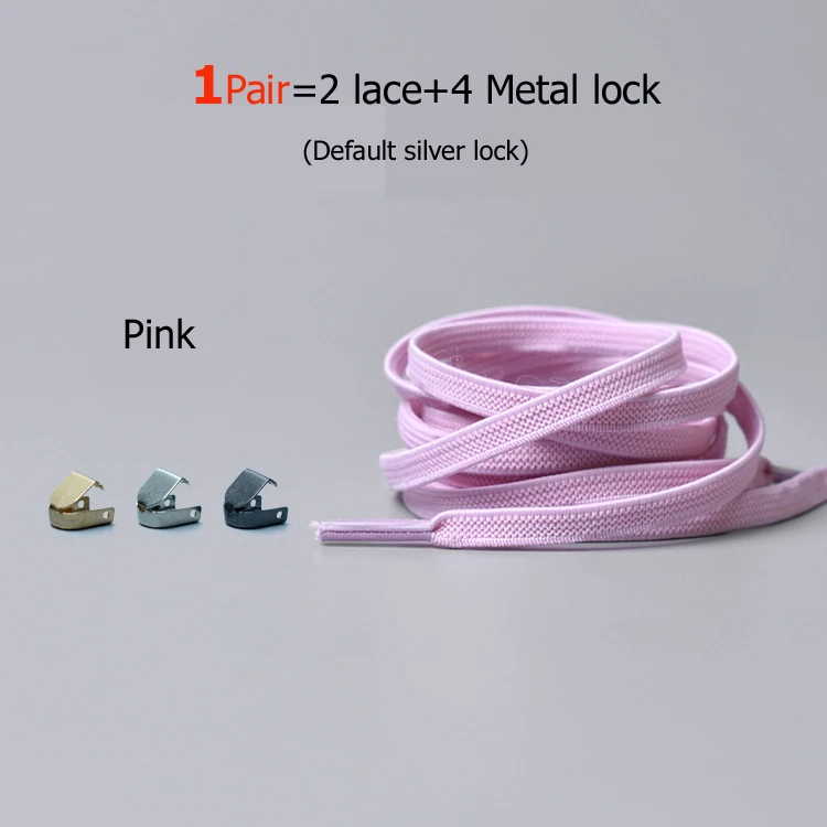 pink 21 цвет эластичные фиксирующие шнурки круглые без шнурков шнурки для обуви дети взрослые кроссовки с шнурками быстрая ленивая обувь шнурки 1 пара - Цвет: pink