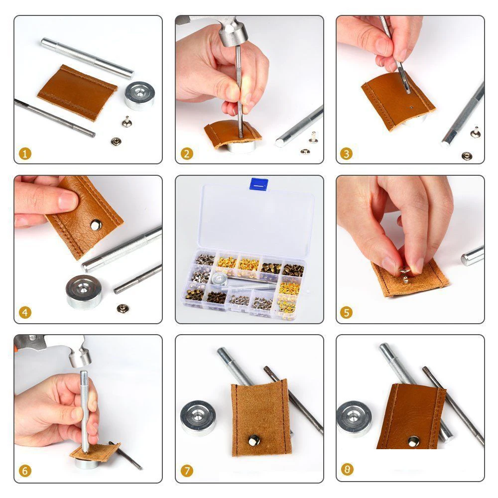 180 чехол 6 мм и 8 двухсторонняя заклепка + набор инструментов для установки 3 шт