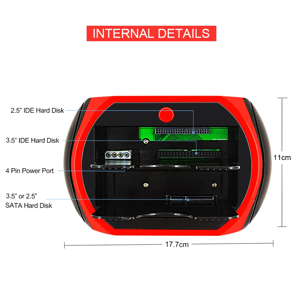 CHIPAL ВСЕ В ОДНОМ Hdd док станция eSATA к USB 2 0 адаптер для 5/3 5 жестких дисков HD жесткий