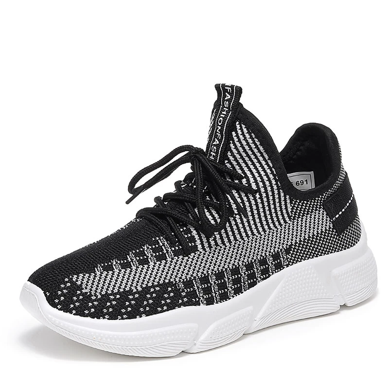 Женские кроссовки на платформе со шнуровкой повседневные для баскетбола плоской