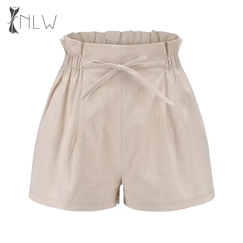 NLW повседневные женские шорты с высокой талией 2019 летние праздничные эластичной