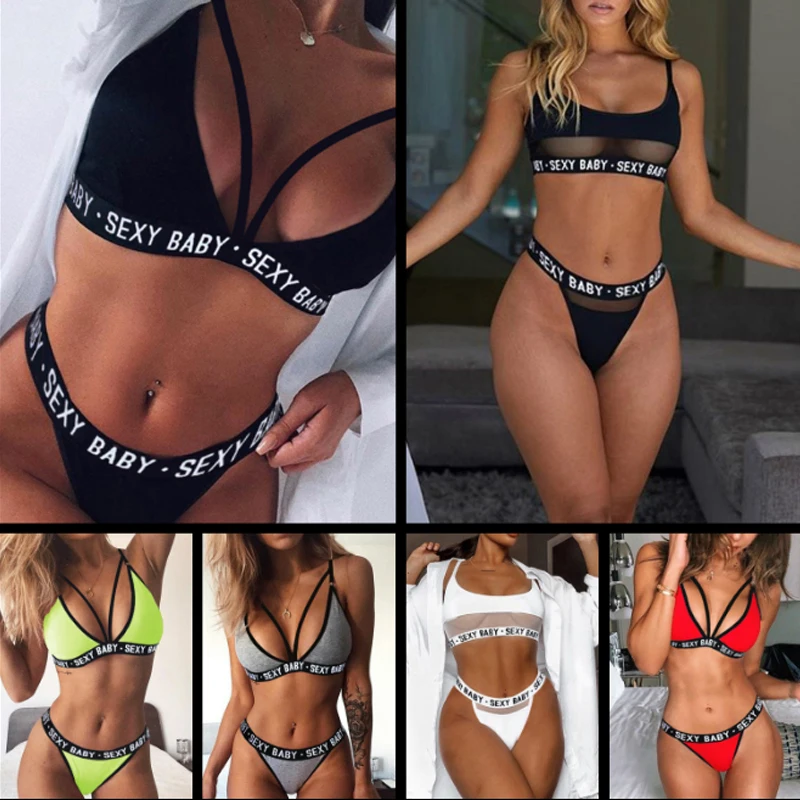 Женское сексуальное нижнее белье S 3XL большого размера комплект нижнего белья с