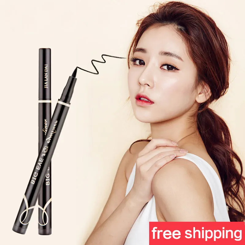 Водостойкая черная жидкая подводка для глаз карандаш больших Макияж Стойкая