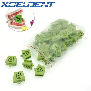 Стоматологическая опора для рта, блоки для пирсинга языка, силиконовая, зеленая, средняя (сумка 50)