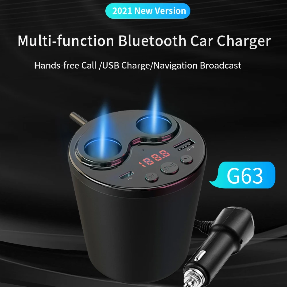 USB разветвитель для прикуривателя 100 Вт Bluetooth 5 0 FM передатчик|Зажигалка| |