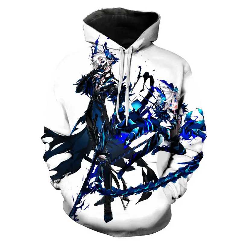

Men's and women's fall/winter trendy 3D hoodie, simple Japanese anime theme, oversized XXS-4XL, loose and warm clothes