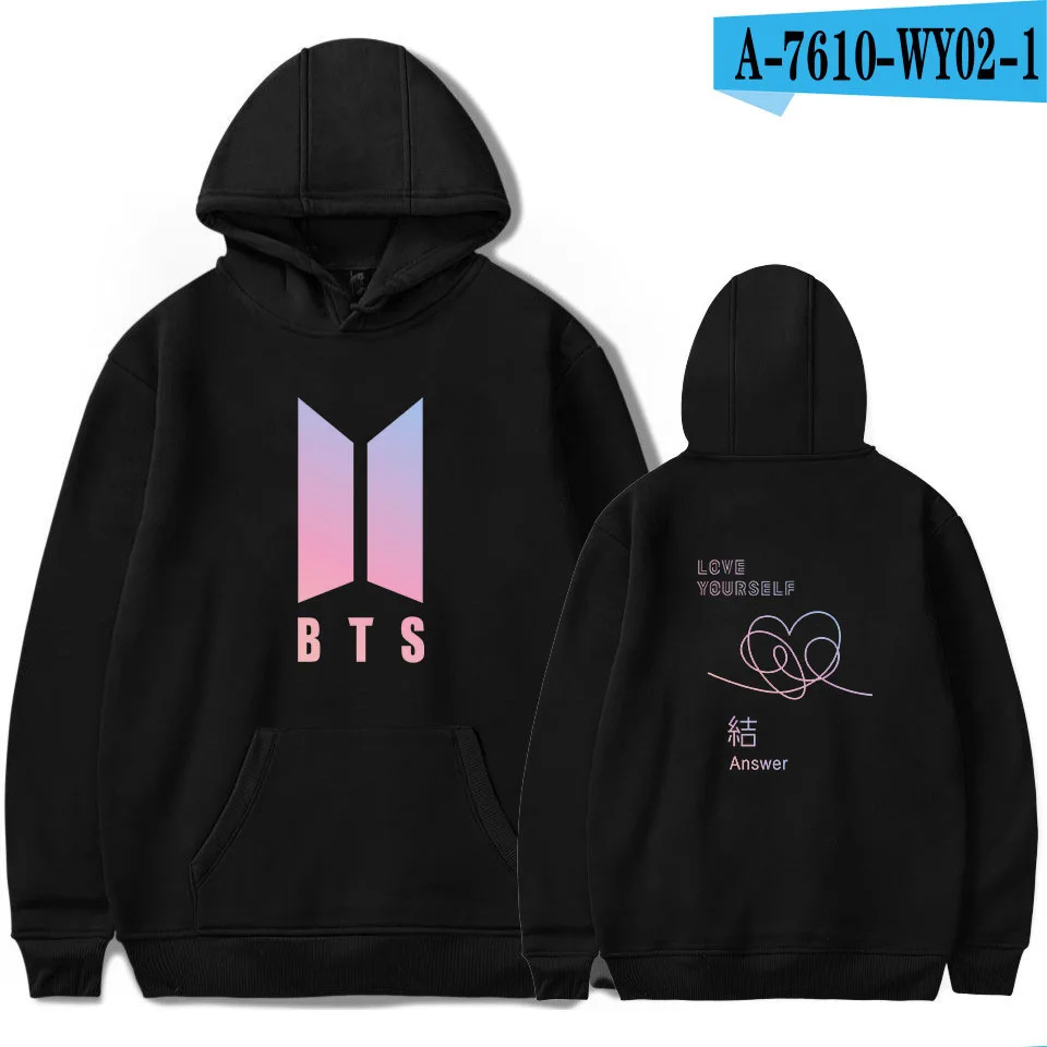 Модная популярная группа для подростков Bangtan boys Love Yourself JK Толстовка женщин и