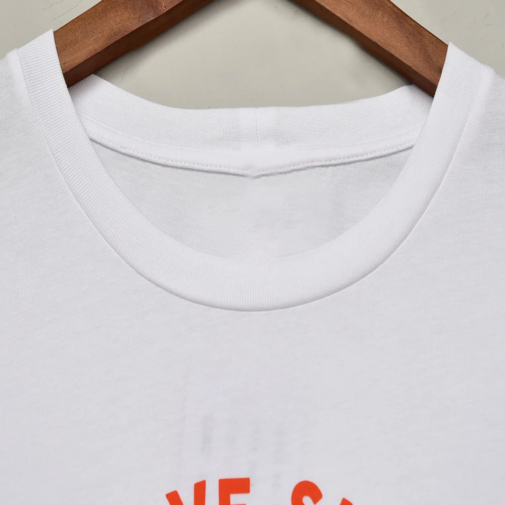 

Women's White T-shirt Letter Smiley Sunflower Print O-neck Cotton 2021 Summer Short-sleeve Loose Tshirt