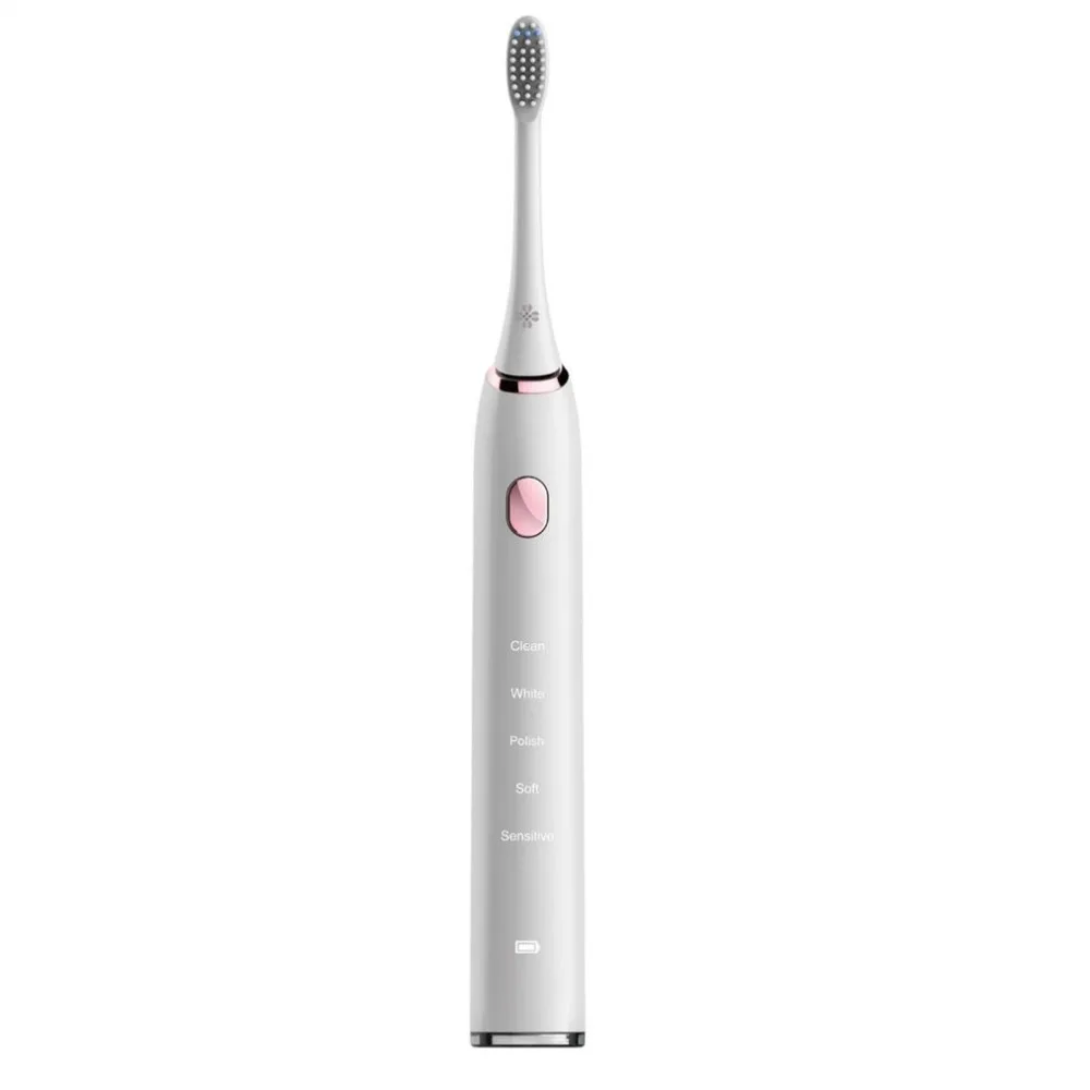 

Hot Electric Toothbrush with 5 Optional Modes 2 Replacement Heads Rechargeable Toothbrushes 5 Optimal Brushing Modes