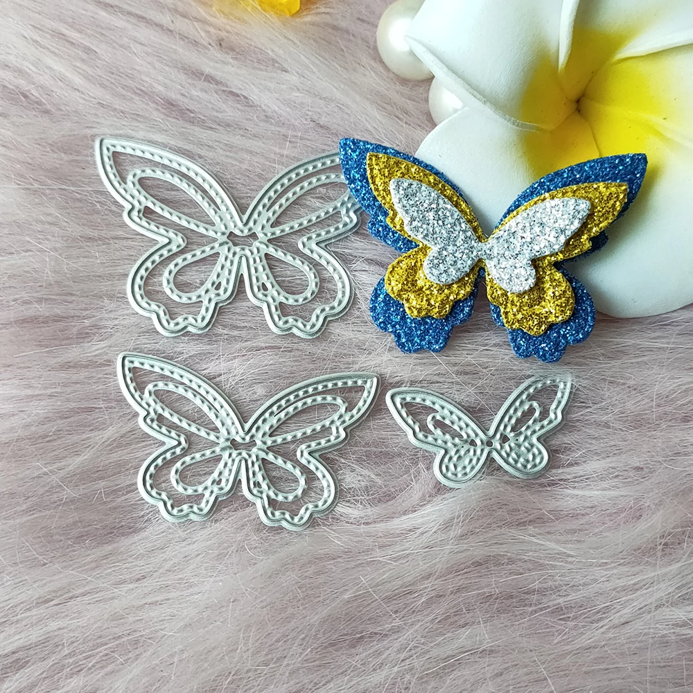 

New 3 Pcs butterflies metal cutting die mould scrapbook decoration embossed photo album decoration card making DIY handicrafts