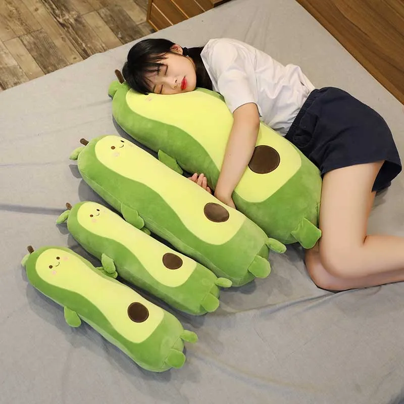 

40-90cm 2 patterns Plush toy Green Avocado doll cushions Cartoon avocado fruit large pillows Home decor ornaments Luxury filling