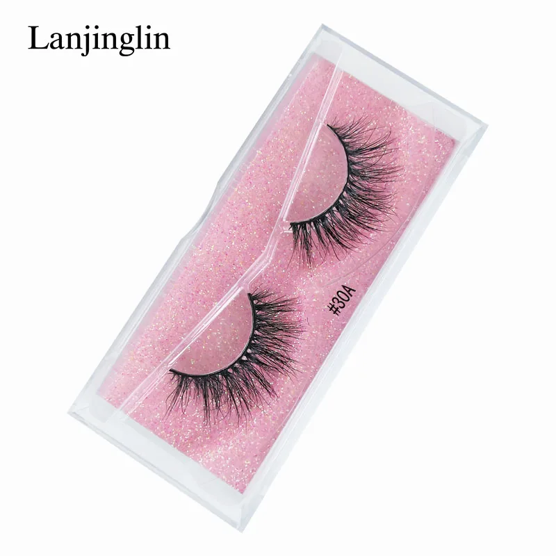 LANJINGLIN 1 пара искусственных ресниц объемные 3d норковые ресницы наращивание глаз