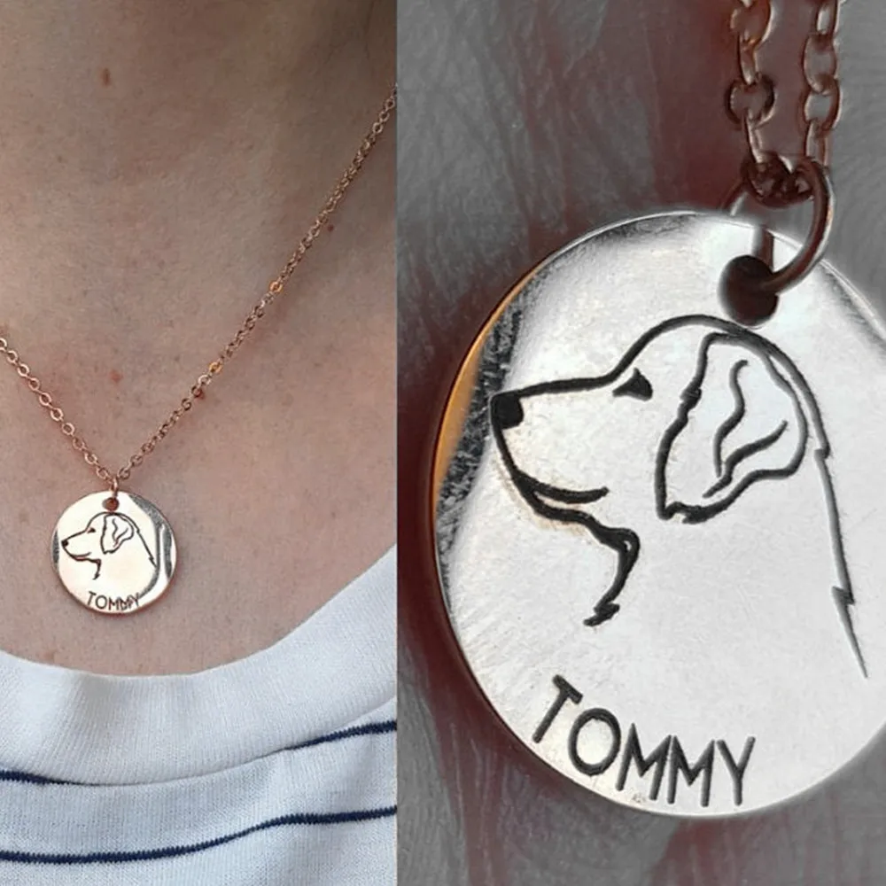 На заказ портретное ожерелье для питомца подарок мамы собаки памятное украшение