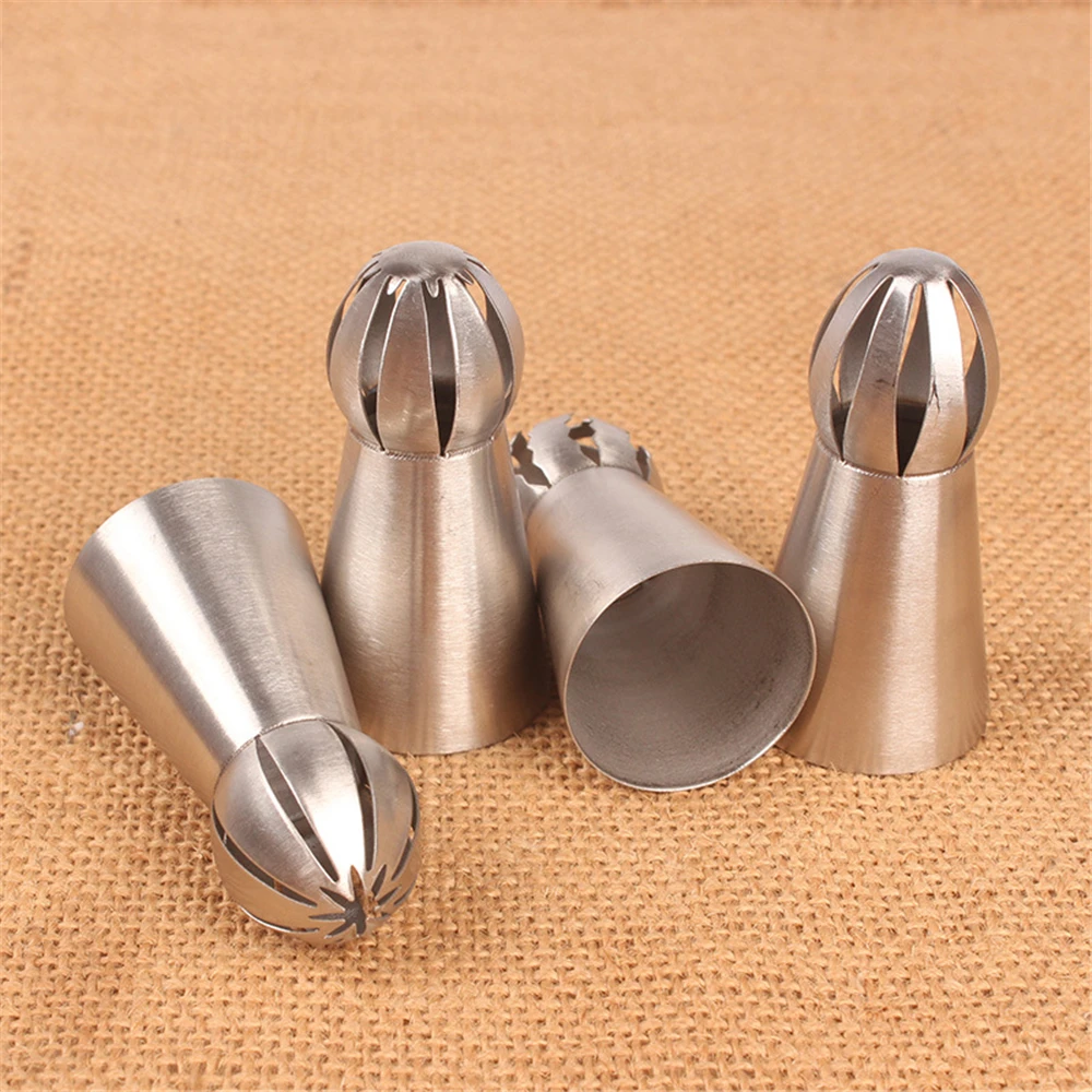 4 шт. кекс из нержавеющей стали Сферический шар форма Обледенение Трубопроводы