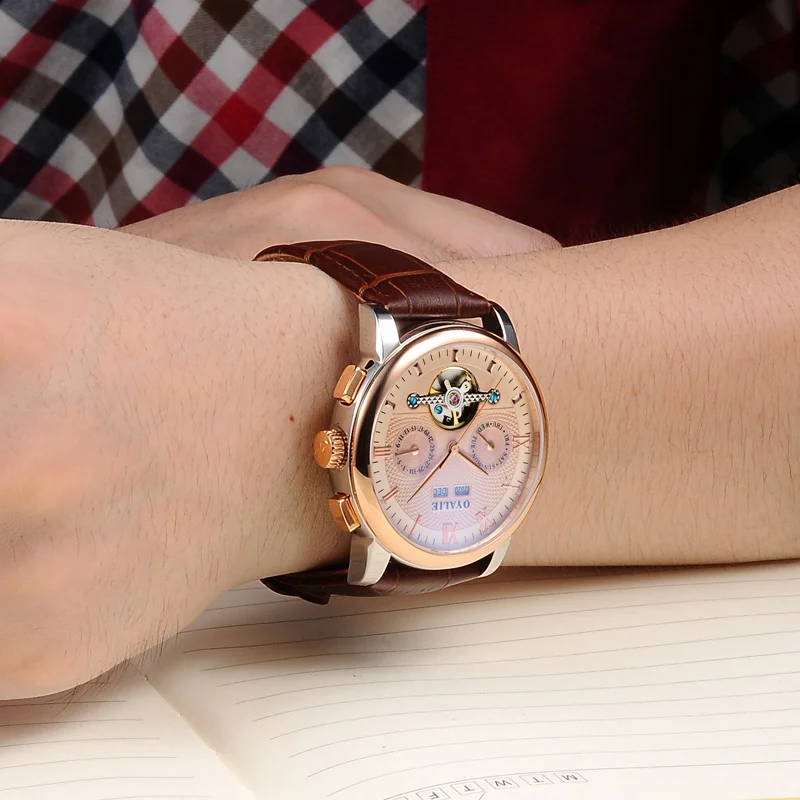 

Men Tourbillon Watch Top Luxury Brand Waterproof Clocks Hollow Classic Fashion Automatic Watches Man Mechanical Wristwatch 9738