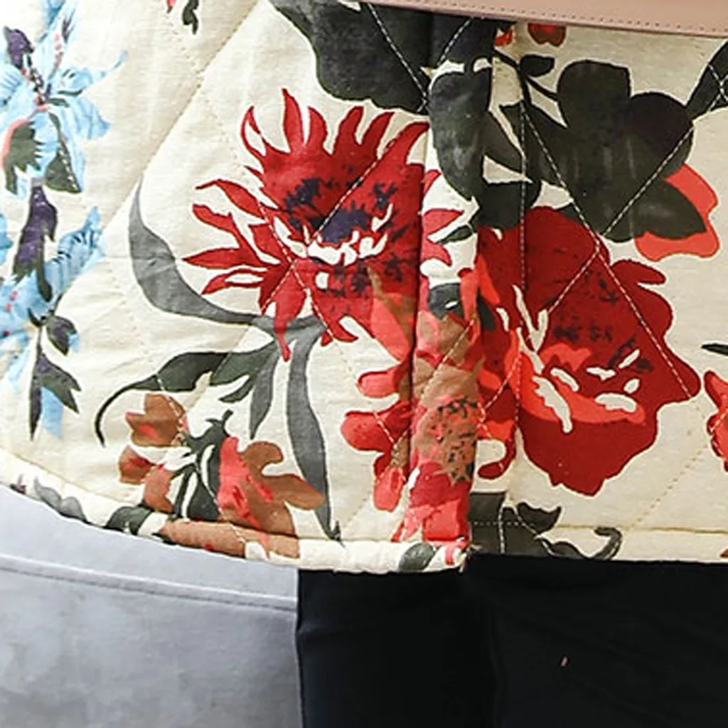 Новинка, зимняя женская куртка, плюс размер, 5xl, вельветовое пальто, женское, винтажное, с цветочным принтом, хлопок и лен, толстая, теплая, длинная парка#3