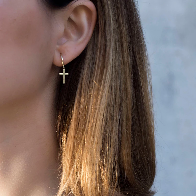 ROXI медные белые циркониевые обруч с камнем Серьги для женщин девушек летние