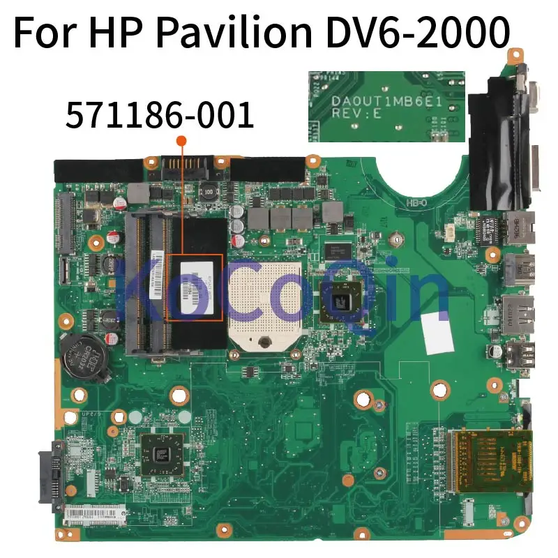 Placa-mãe para Computador Portátil hp Pavillon Dv62000 Placa Mãe para Notebooks hp 2013001 2013-2022 Placa-mãe para notebook