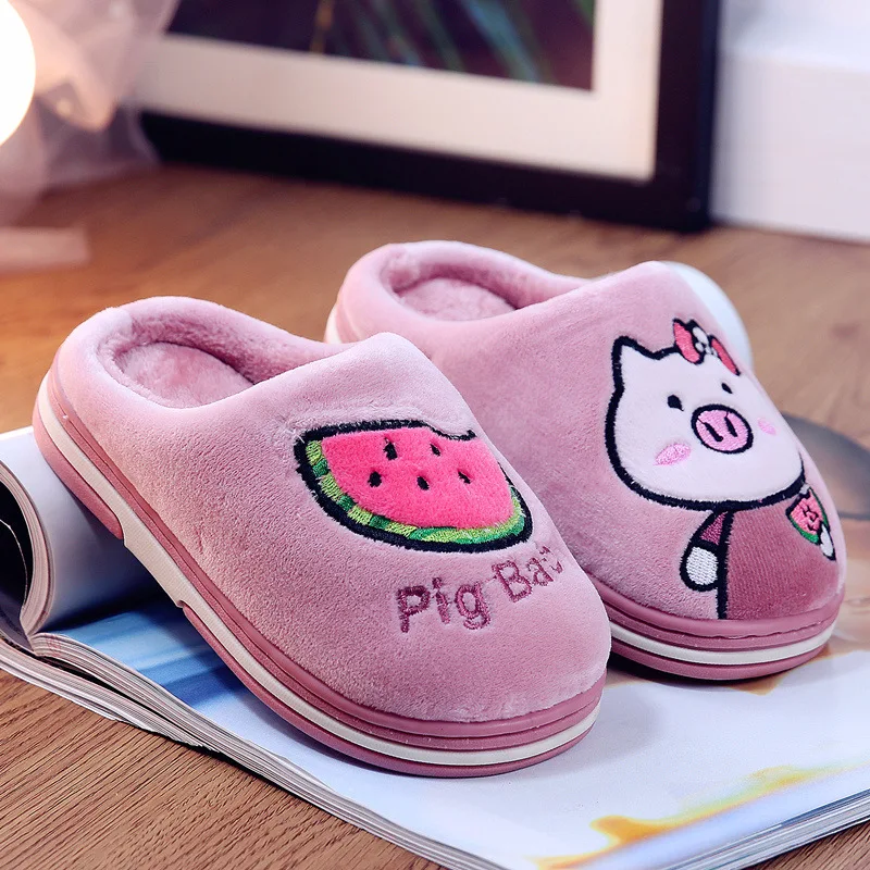 

Bibihou Winter 2020 Children Slippers Cotton Warm Baotou Anti-Slippery Soft Botton Wearable Indoor Shoes Fashion Cartoon New Hot