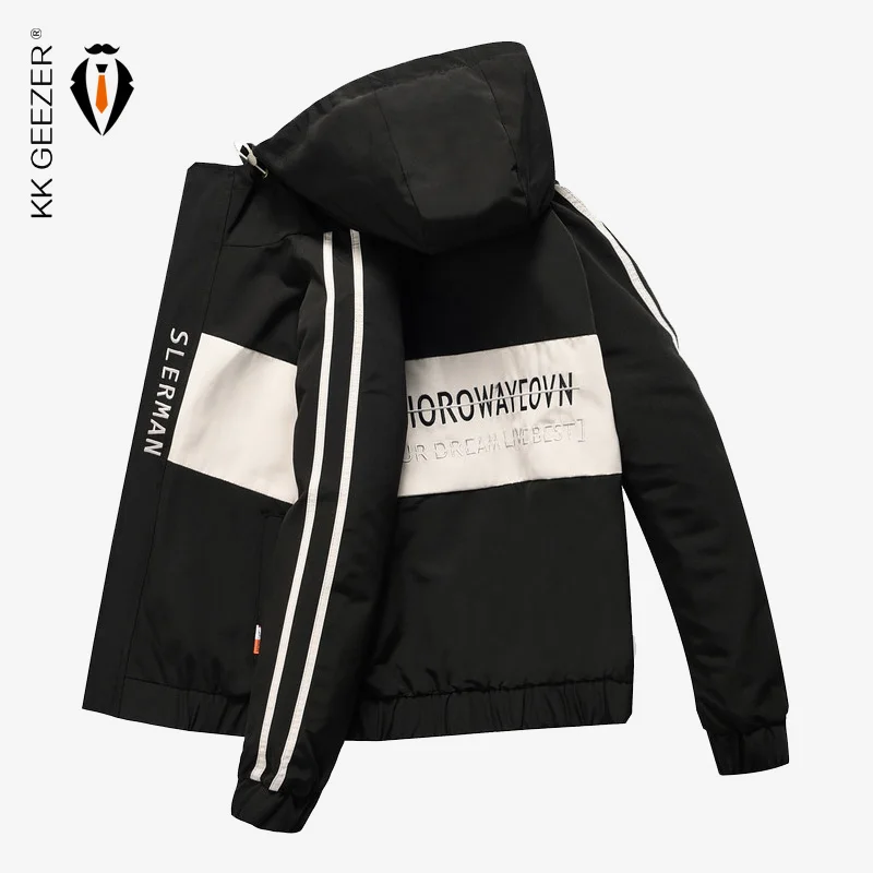 Мужские куртки весна осень High Street Pocket Bomber Мужская куртка ветровка дышащая модная