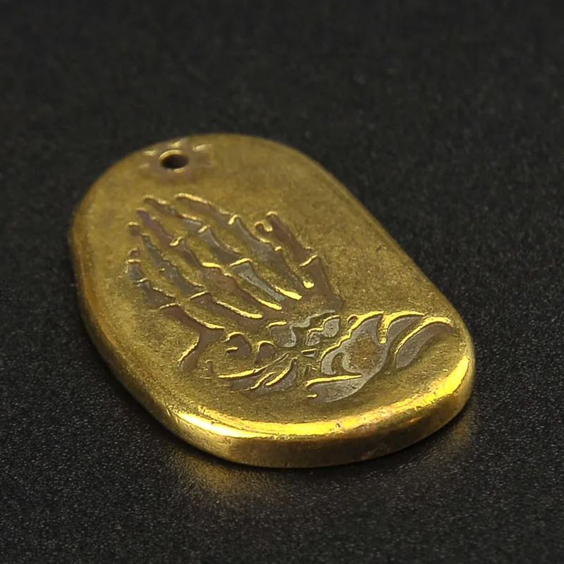 Подвеска для рюкзака из чистой меди с шестью ярлыками кольцо ключей латунный