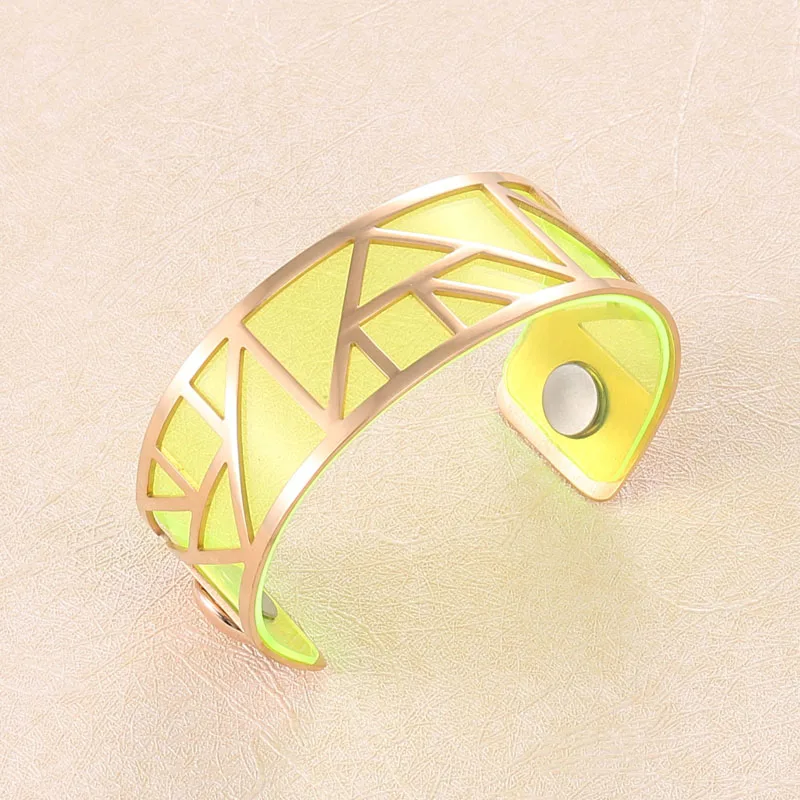 017 Cremo DIY, розовое золото, браслеты из нержавеющей стали, браслеты для женщин, Yoiumit, Взаимозаменяемые, персонализированные, манжеты, подарочные браслеты - Окраска металла: 017