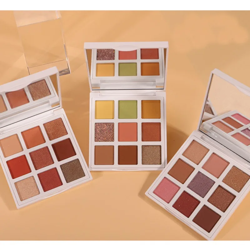 Ново 9-Цвет Eyeshadw палитра длительный Водонепроницаемый устойчивый к пятнам Цвет