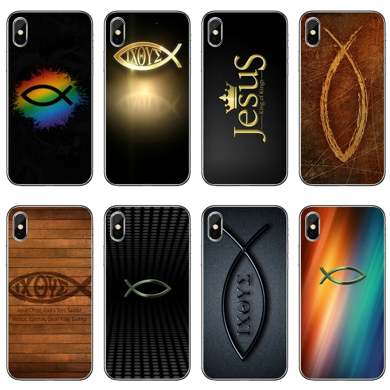 Прозрачный чехол для телефона с христианским Иисусом рыбой Xiaomi Redmi S2 7 7A K20 6 6A 5A 4A 4X