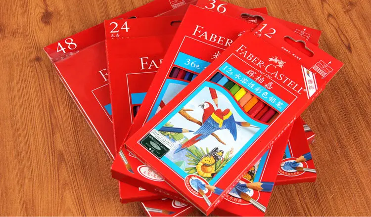 Водостойкий карандаш Faber Castell 12/24/36/48 цветов набор нетоксичных карандашей для