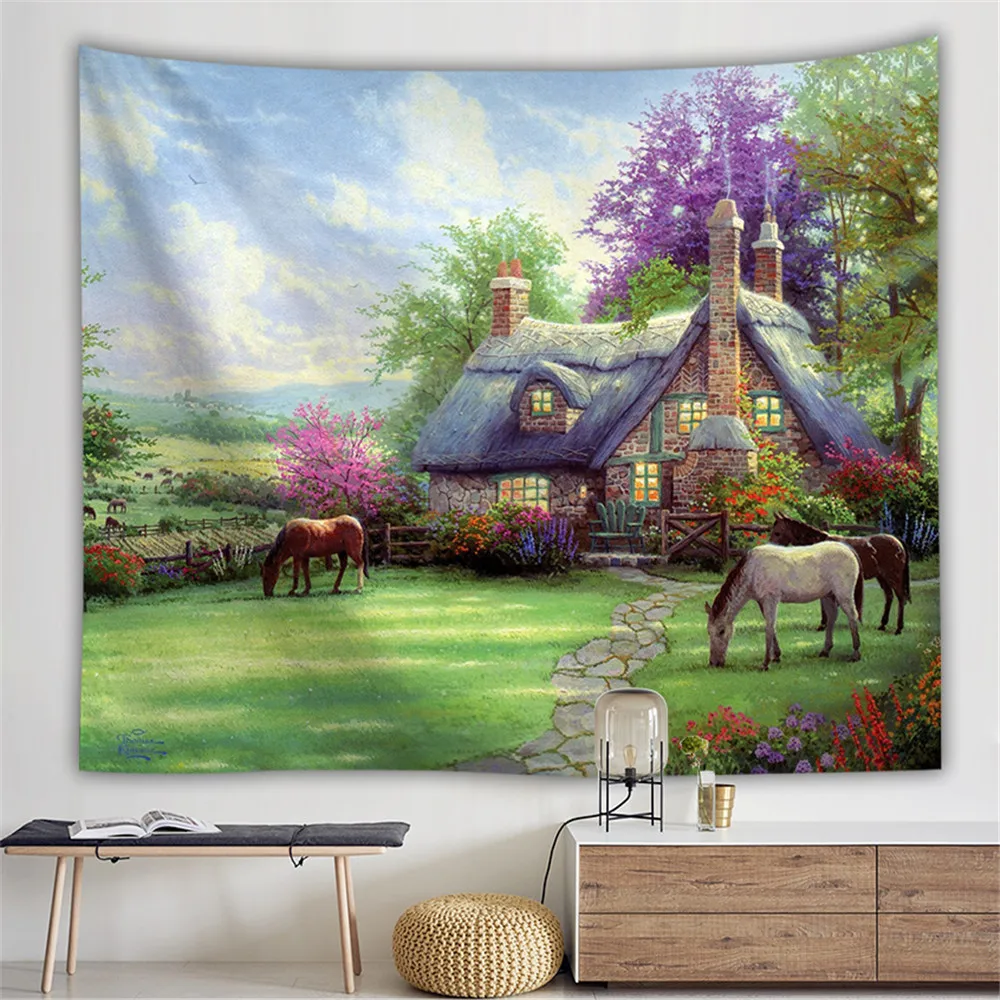 Морской цветок Садовый гобелен домашний декор дом фермерского дома Настенный