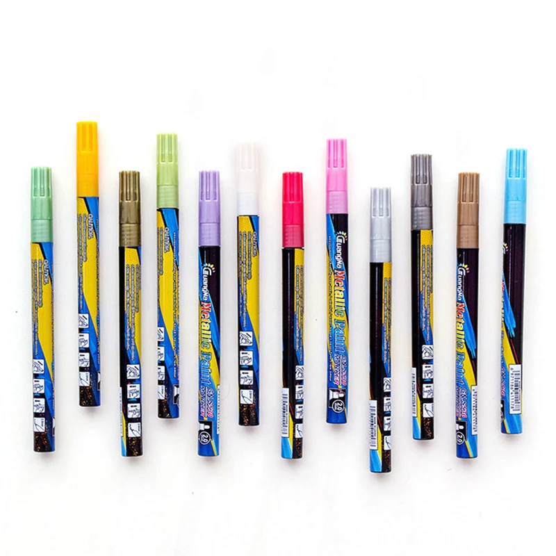 

0.7mm Paint Marker 24colour Sets Waterproof Acrylic Markers for Stone CD Car Tyre Tire Tread Stones Ceramic Wood Fabric Canvas