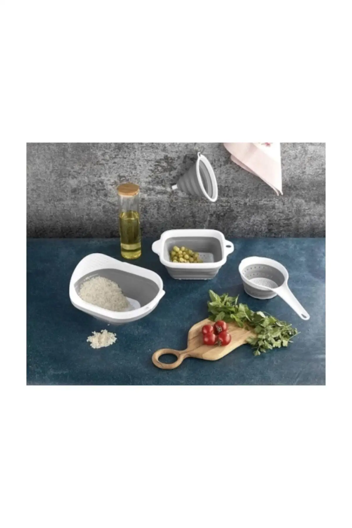 

Foldable Drain Basket Colander Fruit Vegetable Washing Basket Drainer Collapsible Drainer With Handle Kitchen Storage Tools