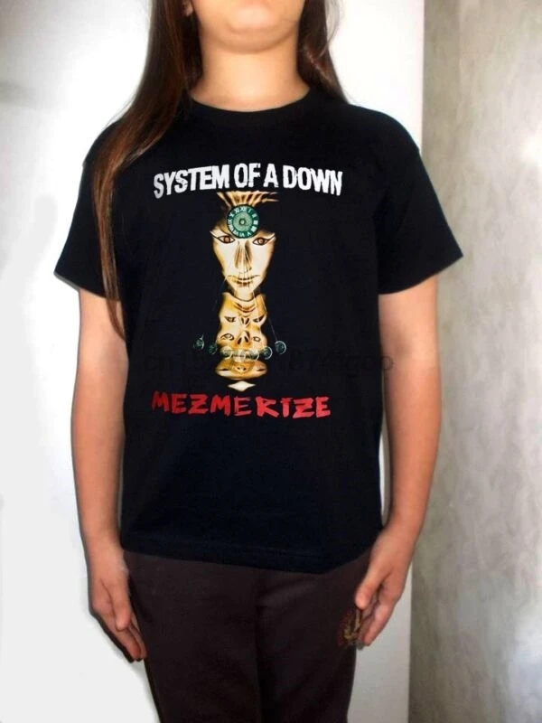 Система пуховых футболок черная модельная рубашка одежда Детская футболка для