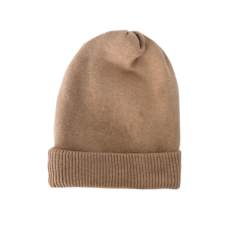 Новое поступление шерстяная вязаная шапка с возможностью завивки однотонная