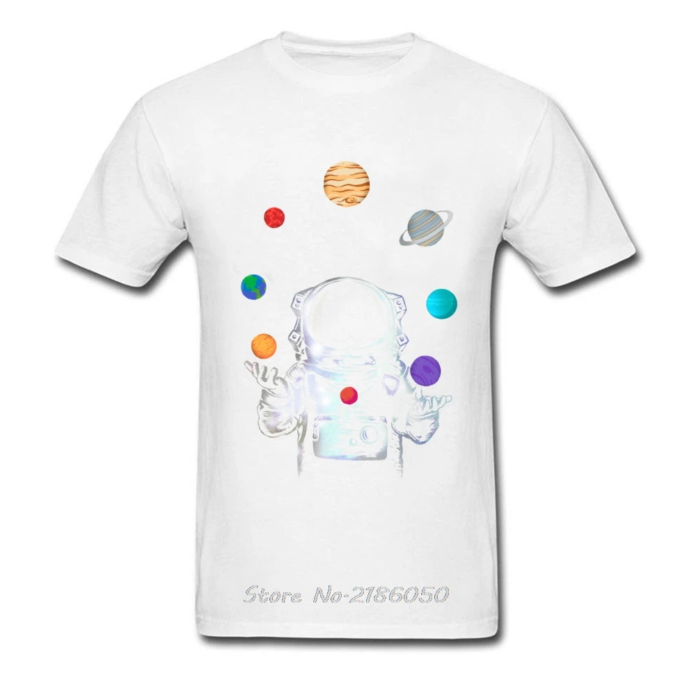 Футболка мужская с изображением космоса цирка сумасшедшая футболка астронавтом