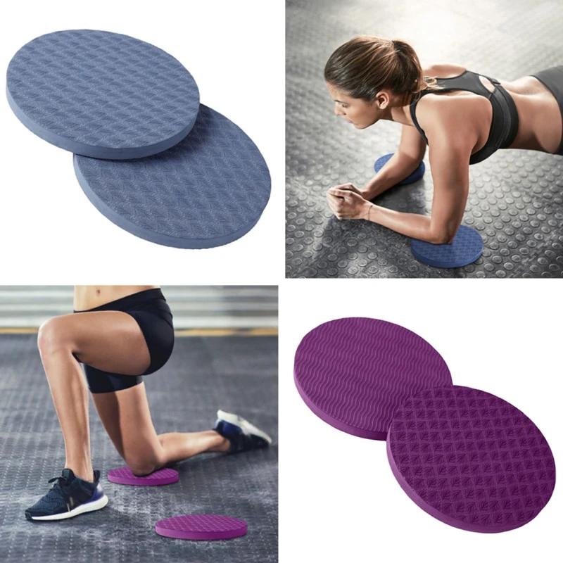 

2Pcs Round Fitness Yoga Flat Support Pad Elbow Knee Wrist Protection Non-slip Yoga Exercise Mat