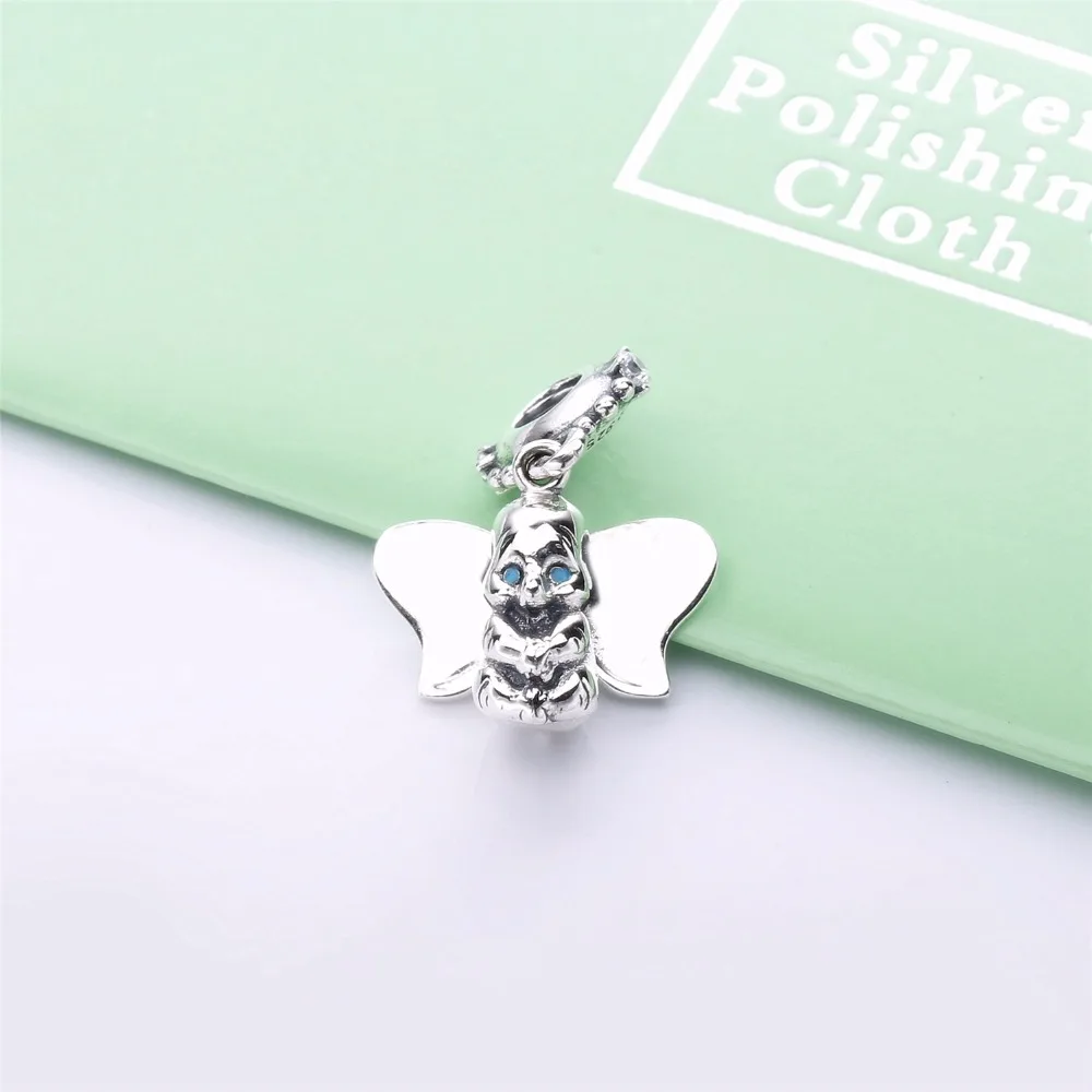 Moonmory Подлинная Мода 925 Стерлинговое Серебро Дамбо Подвеска Шарм DIY Ювелирные