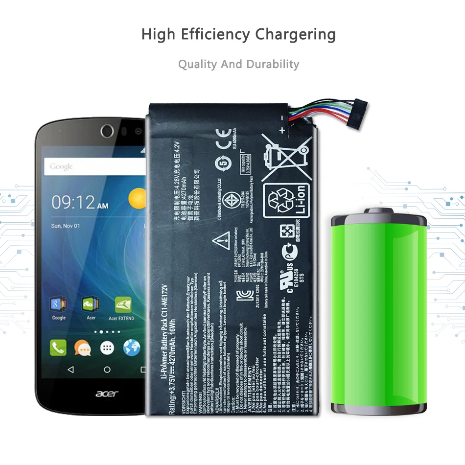 

Tablet Li-Polymer Battery For Asus MeMo Pad ME172V ME172 K004 / ME371MG ME371 Replacement Battery 4270mAh C11-ME172V