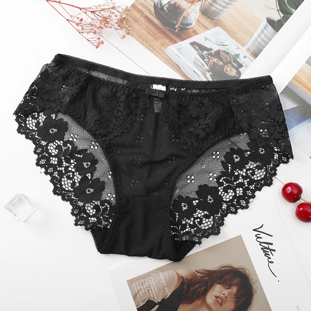 

Women's Underwear New Product Pure Cotton Bottom Crotch Cloth Lace Edge Sexy Breathable Women's Mid-waist Women's Underwear