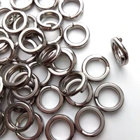 100pcs fishing rings stainless steel split rings fishing tackle strengthen solid ring lure connecting ring fish accessories ring