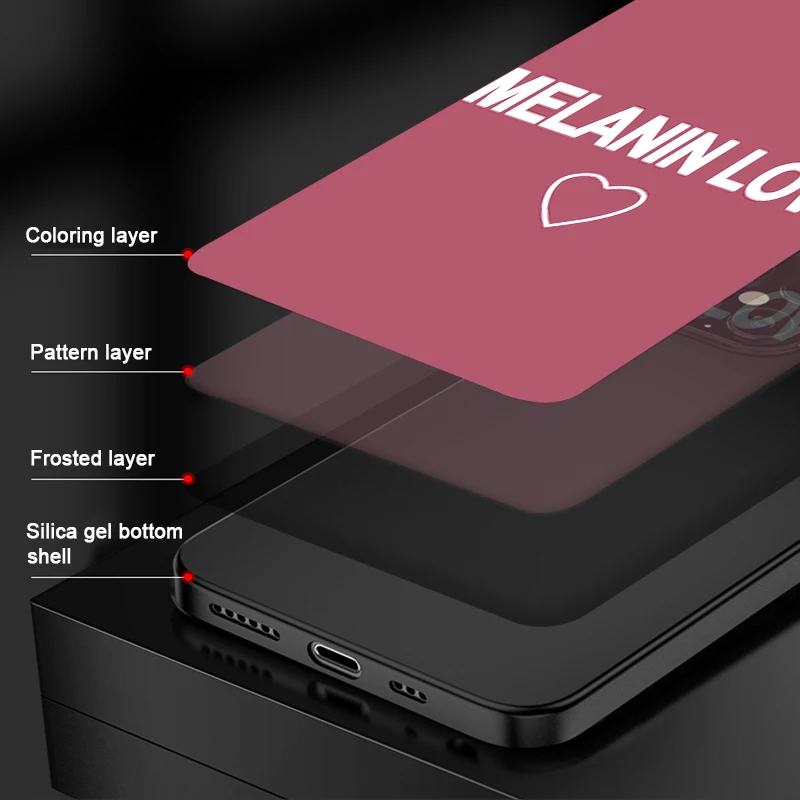 

Melanin Poppin Case for IPhone 12 Pro Max Case for IPhone 11 12 Pro XR XS Max Mini 7 X 8 6 6S Plus 5 SE 2020 Black Silicone Capa