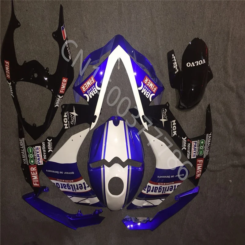 

Синие белые Обтекатели для Yamaha YZF R1 2007 2008 YZF R1 07 08 YZF R1 2007 -2008 обтекатели ABS для мотоцикла кузов