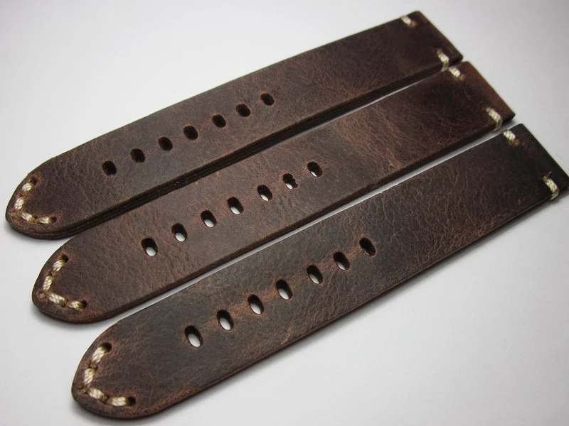 Men's Frosted Watch Strap 18 19 21 20 22mm Retro thick Cowhide Watchband Genuine Leather high quality Wristband Bracelet Belt