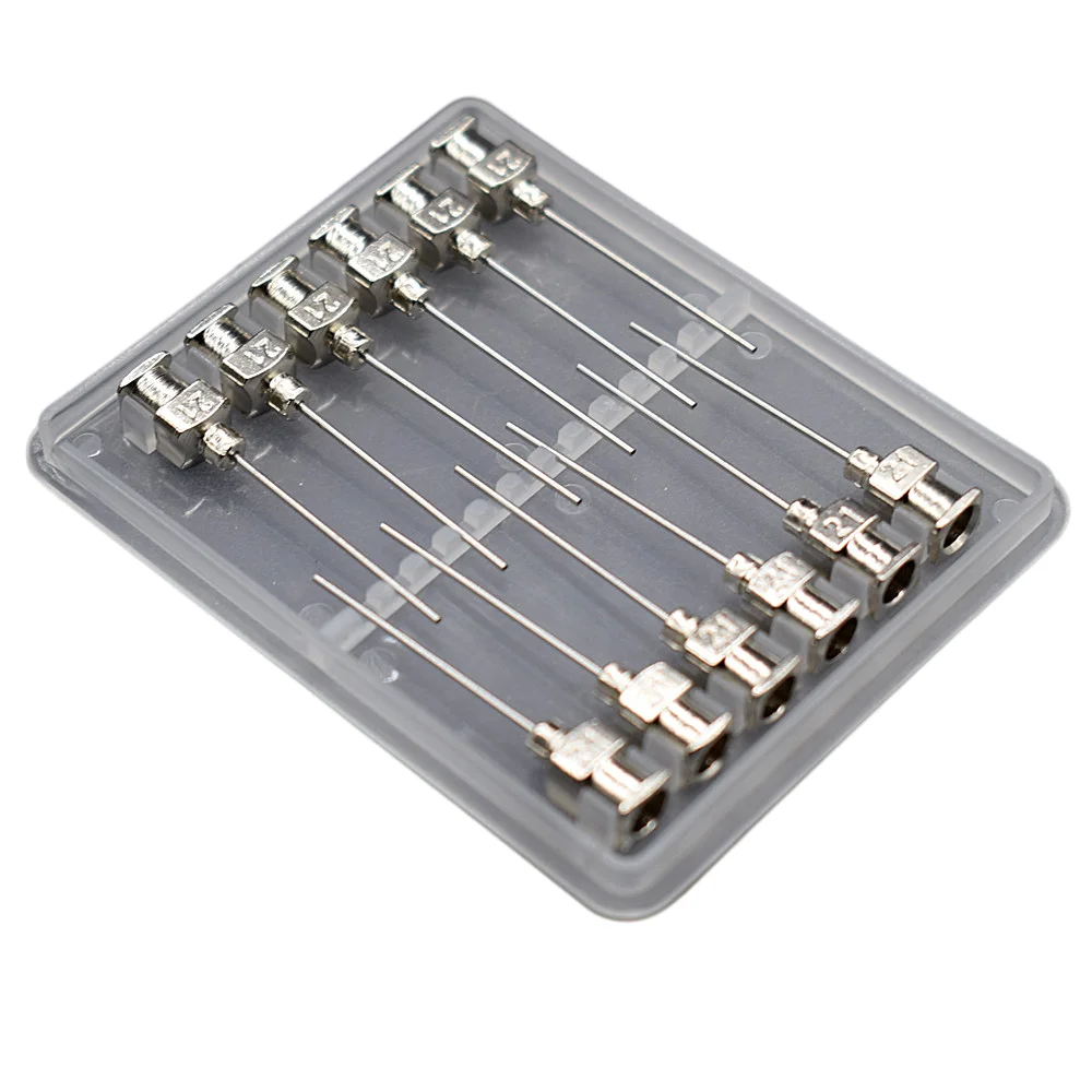 Купи 12pcs Syringe Needle Stainless Steel Blunt Tip 21 Gauge Needle Glue Adhesive Dispensing Needle Tip Set with Plastic Storage Case за 119 рублей в магазине AliExpress