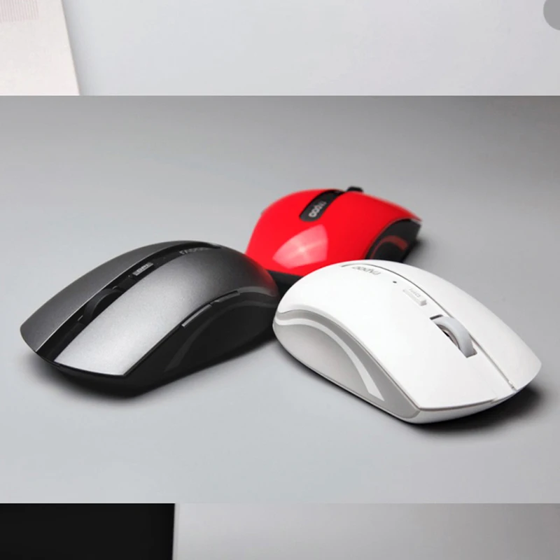 Rapoo Ergonomics Wireless 2.4G Bluetooth Small And Medium Hand Silent Mouse For Computer PC Desktop Laptop Notebook Office Mause