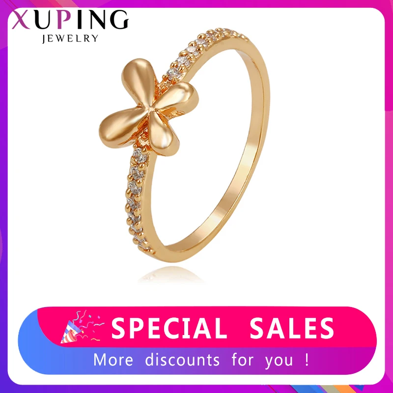 Xuping винтажные элегантные кольца Позолоченные Изысканные для девушек и женщин
