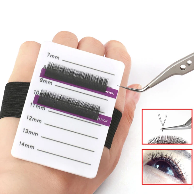 

Acrylic Eyelash Board Professional Individual Eyelash Extension Hand Plate Acrylic White Eyelash Plate Eyelash Tools