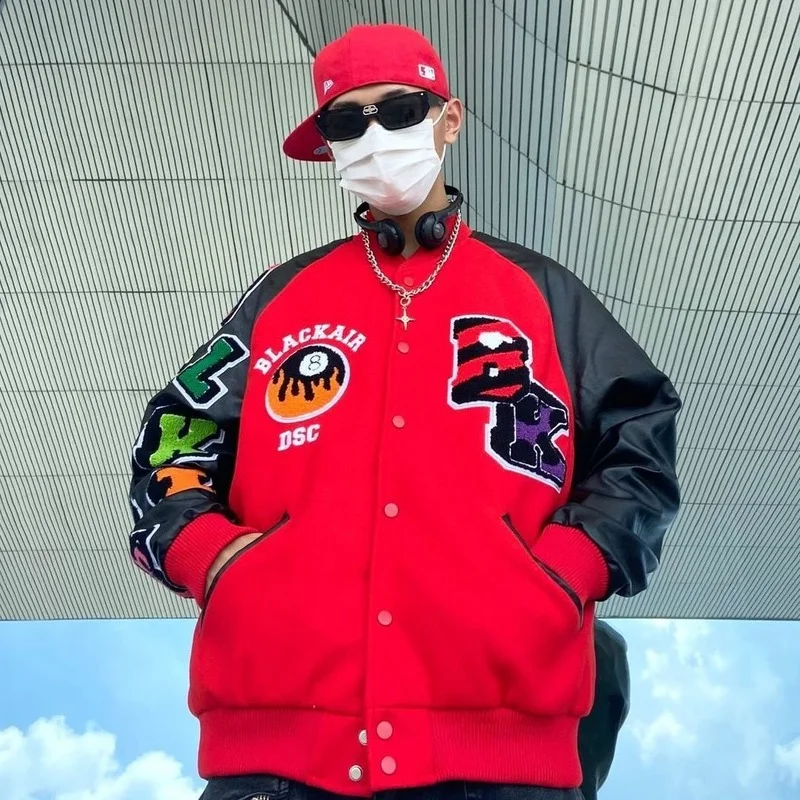 Новинка осенне-зимняя куртка бейсбольная форма с вышивкой Мужская и Женская