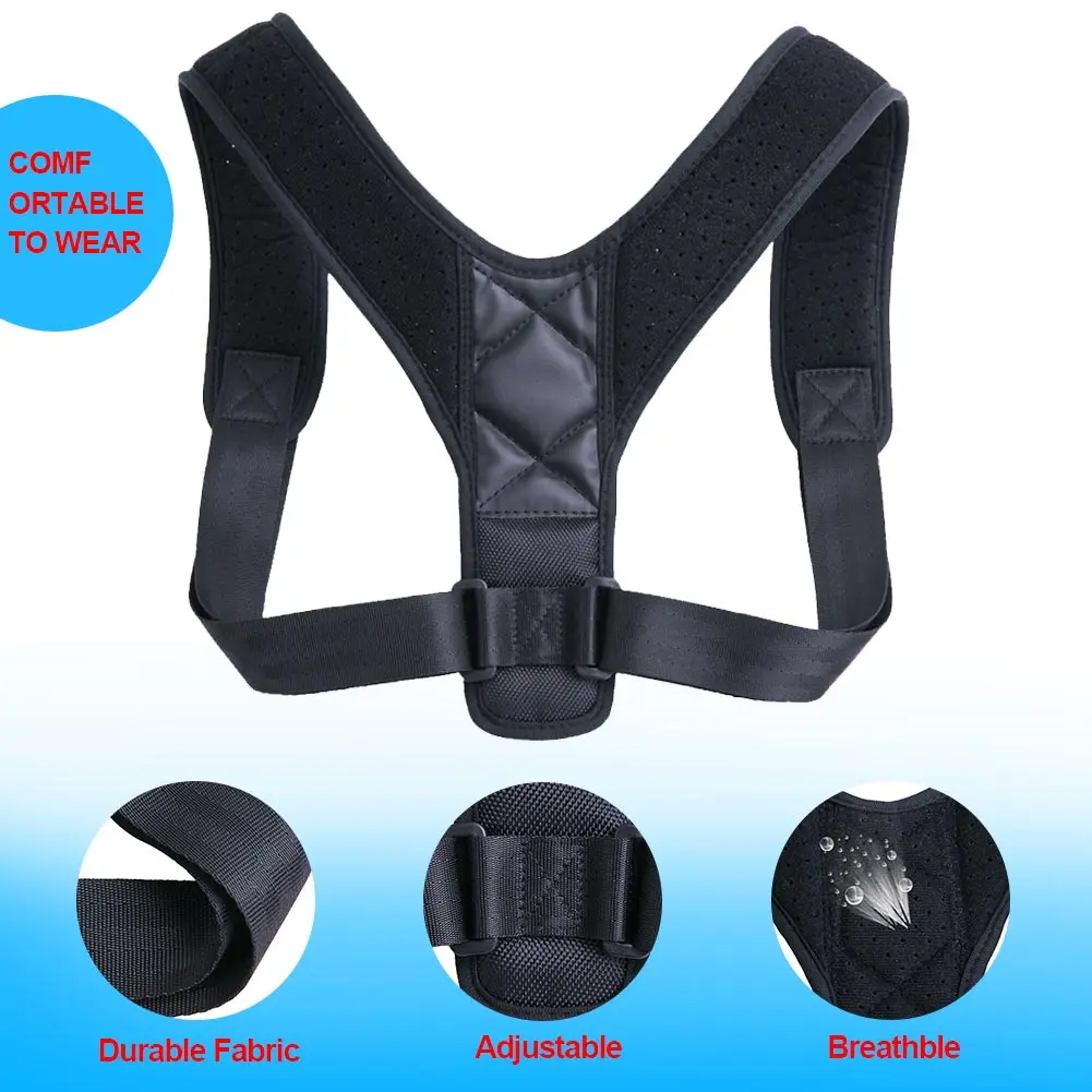 Hunchback Clavicle Support Device One Size Breathable Back Brace Comfortable Men Women Posture Corrector Thoracic Kyphosis | Спорт и