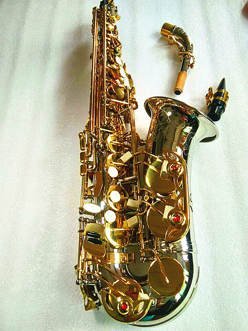 Новый альт саксофон W037 с никелированным золотым покрытием Супер